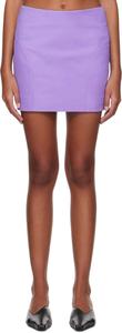 Пурпурная кожаная мини-юбка с тиснением REMAIN Birger Christensen