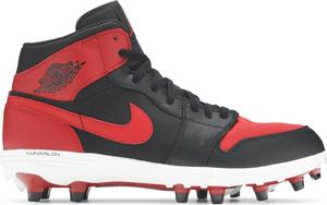 Кроссовки Jordan 1 Mid TD Cleat Bred, красный
