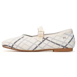 Туфли Мэри Джейн на плоской подошве женские Joy&Mario, Ecru