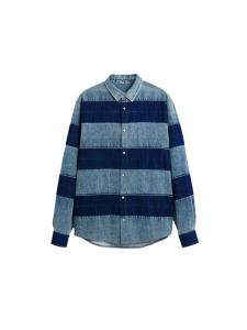 Desigual Рубашка на пуговицах комфортного кроя в синем дениме, темно-синяя
