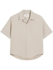 Рубашка с распашным воротником AMI Paris, нейтральный