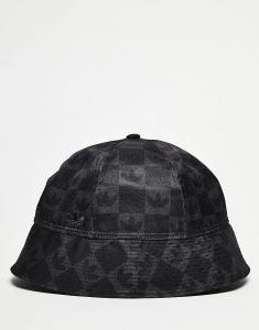 Панама с монограммой adidas Originals черного цвета