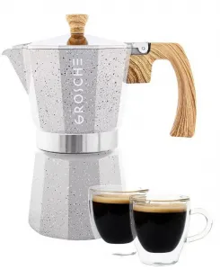 Milano Stone Expresso Elegance: набор чашек для эспрессо Moka Pot Grosche, серый