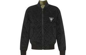 VERSACE JEANS COUTURE Стеганая куртка-бомбер с логотипом, Black