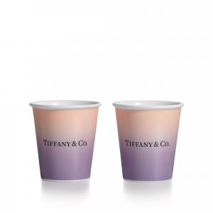 Кофейные чашки из костяного фарфора Tiffany & Co. Morganite Infini, 300 мл, 2 предмета, мультиколор