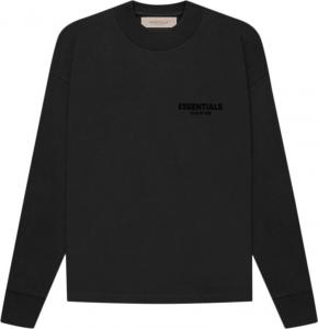 Лонгслив Fear of God Essentials Long-Sleeve Tee 'Stretch Limo', черный