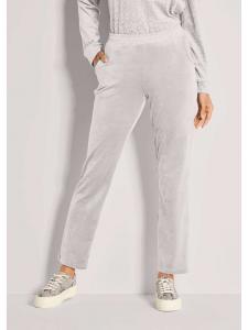 MADELEINE Элегантные брюки с леопардовым принтом жемчужно-белого цвета