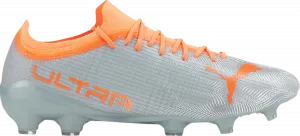 Бутсы Puma Ultra 2.4 FG AG Diamond Silver Neon Citrus, серебряный