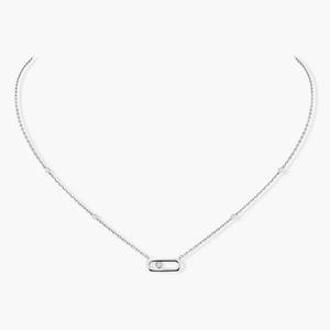 Колье Messika Move Uno, белое золото/бриллианты