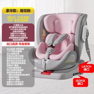 Детское автокресло для младенцев и малышей, 360-градусное вращение, портативное, роскошный вишневый розовый - ISOFIX+LATCH+360 Recaro