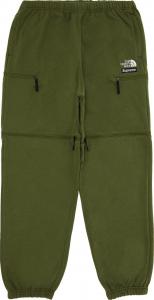Спортивные брюки Supreme x The North Face Convertible Sweatpant 'Olive', зеленый