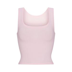 Топ SKIMS Cotton Rib, розовый