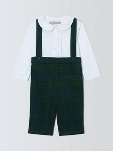 Комплект из детских комбинезонов и боди в клетку John Lewis Heirloom Collection, Green