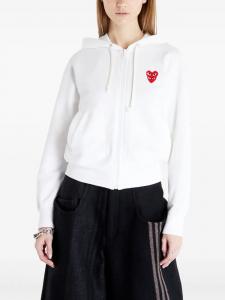 Comme Des Garçons Play худи Double Heart, белый
