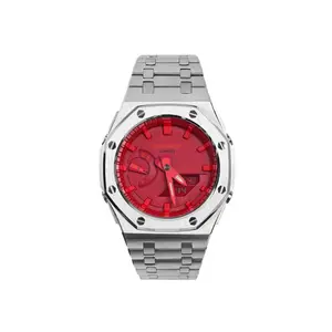 Часы Casio G-Shock Analog-Digital 2100 Series, арт. GA-2100-4A, серебро