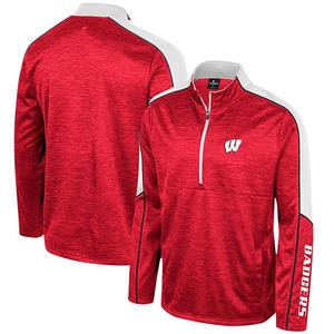 Мужская красная куртка wisconsin badgers half-zip Colosseum