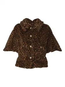 Куртка с эффектом ворса Max Mara, коричневый