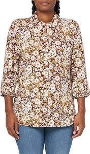 Женский трикотажный спортивный топ с длинным рукавом и воротником от Tommy Hilfiger, Wine Multi