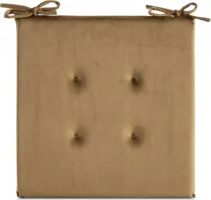 EUROFIRANY | Подушка на сиденье - 40 x 40 см - подушка на стул медового цвета - однотонная