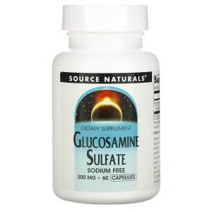 Source Naturals, Сульфат глюкозамина, 500 мг, 60 капсул