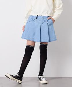 Сборчатые плиссированные брюки-юбка Avv, цвет Light Blue (Denim)