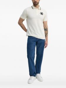 Рубашка поло с вышитым логотипом Карла Лагерфельда Karl Lagerfeld, белый