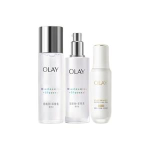 Сыворотка-лосьон против гликации для осветления Shiro набор для ухода за кожей из трех предметов для осветления и сияния Olay