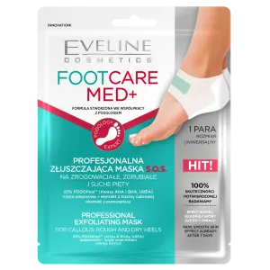 Eveline Cosmetics Foot Care Med. отшелушивающая маска для пяток, 1 пара