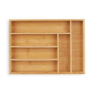 Бамбуковая коробка для столовых приборов Relaxdays, светло-коричневый