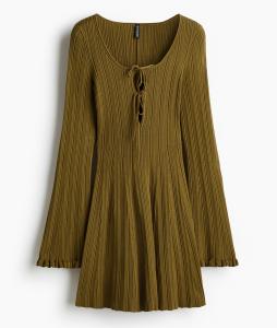 Платье H&M Flared, оливковый