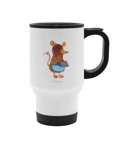 Кружка для кофе с собой, печенье в виде мышки, ничего не скажешь, в белом цвете Mr. & Mrs. Panda