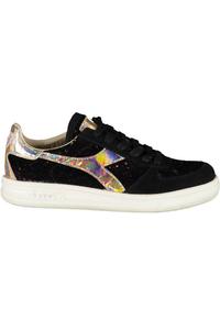 Кроссовки спортивные женские Diadora с контрастной отделкой, черный