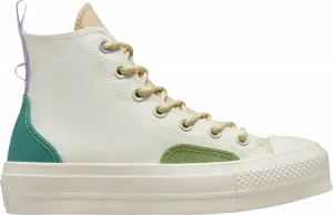 Кроссовки Converse Wmns Chuck Taylor All Star Lift Platform High Colorblock Overlay - Algae Coast, кремовый