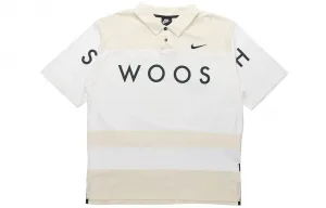 Рубашка-поло Nike, бежевый/белый