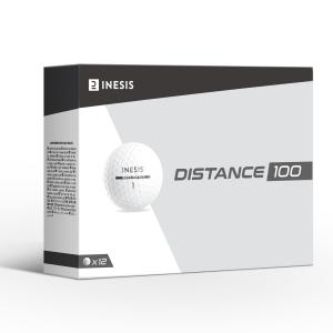 Мяч для гольфа Distance 100 x12 - белый Inesis