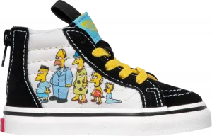 Кеды Vans The Simpsons x Sk8-Hi Zip Kids Simpsons Family 1987-2020, белый