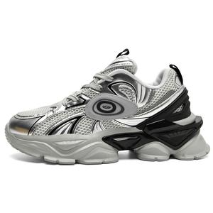 Противоскользящие, износостойкие, дышащие, увеличивающие рост, низкие, массивные кроссовки для мужчин Grumpy ram, Silver