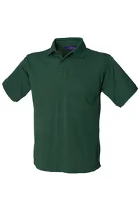 Рубашка поло из пике 65 35 с короткими рукавами Henbury, зеленый