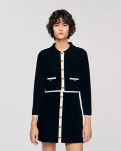 Женский двухцветный кардиган-рубашка Sandro