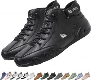 Мужские и женские ортопедические ботинки Чакка ручной работы из кожи, водонепроницаемые легкие ботинки для вождения, удобные для прогулок и нескользящие для походов Generic, черный