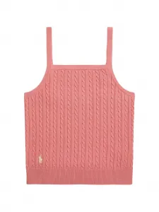 Топ фактурной вязки POLO RALPH LAUREN KIDS, розовый