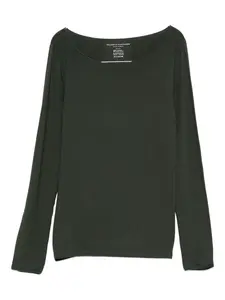 Топ с длинными рукавами и вырезом "лодочка" Majestic Filatures, зеленый