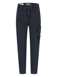 Джинсы с накладными карманами Stone Island Junior, черный