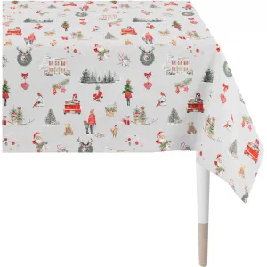 Скатерть АПЕЛЬТ «5821», (1 шт.) Apelt, серый/красный