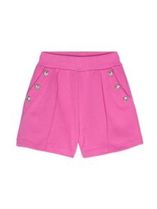Balmain Kids шорты с рельефными пуговицами, розовый