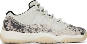 Кроссовки Air Jordan 11 Retro Low GS Light Bone Snakeskin, серый