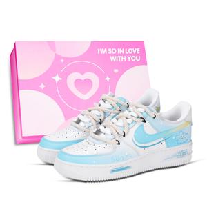 Nike Кроссовки для скейтбординга Air Force 1 Cloudlet с противоскользящим покрытием, износостойкие, унисекс, синие