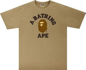 Футболка BAPE College Tee 'Beige', загар