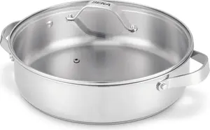 Сковорода Beka Cicla с 2 ручками и стеклянной крышкой из переработанной нержавеющей стали - Ø 28 см - Экологичная посуда BEKA CICLA