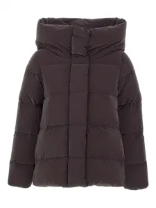 Стеганая куртка на молнии с капюшоном Rrd, коричневый